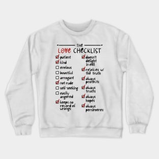 The Love Checklist Crewneck Sweatshirt